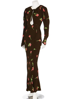 Lot 142 - An Ossie Clark printed crêpe dress, mid 1970s