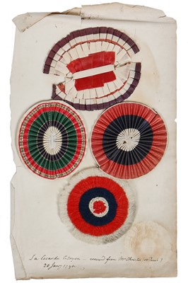 Lot 32 - Rare French Revolutionary cockades, late 18th century
