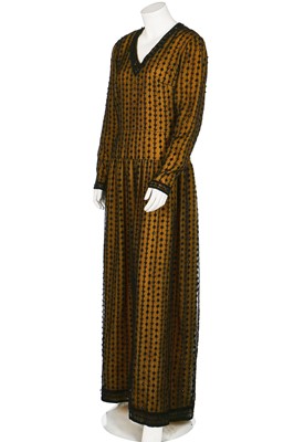Lot 141 - Christian Dior by Marc Bohan beaded and embroidered cigaline evening gown, late 1960s