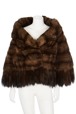 Lot 27 - A brown sable cape, probably 1960s