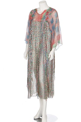 Lot 151 - An Ossie Clark/Celia Birtwell for Quorum 'Pointillist' printed chiffon dress, circa 1976