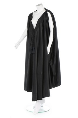 Lot 101 - A Liberty & Co black satin burnouse cloak,...