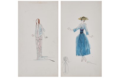 Lot 60 - Two Lucile fashion sketches, 1916