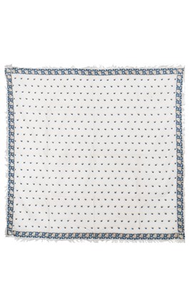 Lot 413 - A woven muslin square shawl circa 1810