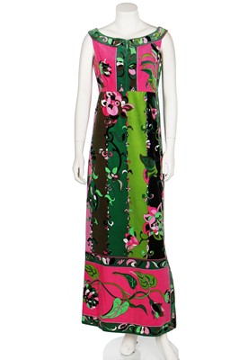Lot 152 - A good Pucci printed velvet evening gown, 1960s