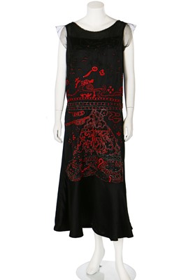 Lot 73 - A beaded dress in the style of Jean Patou's 'Nuit de Chine', Italian, circa 1922 but later altered