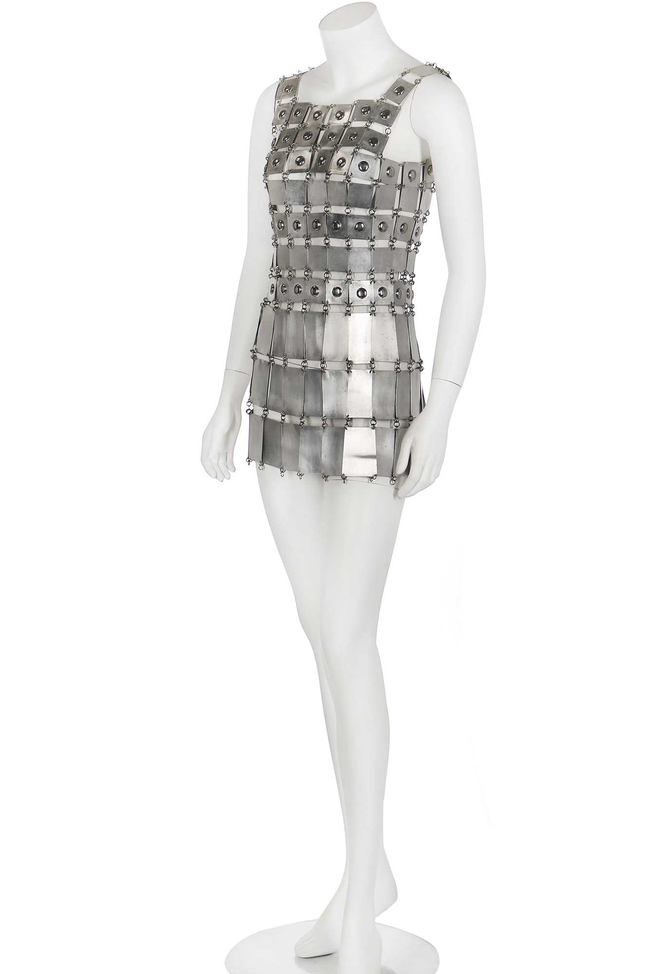 paco rabanne metal dress 1960s Lot 148