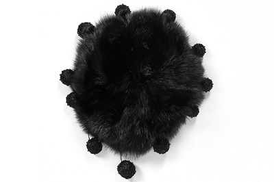 Lot 110 - A Balenciaga bauble-trimmed mink toque, 1960