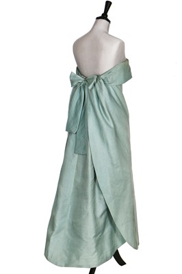 Lot 113 - A Balenciaga couture duck egg-blue gazar evening gown, circa 1961