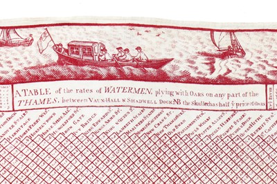 Lot 30 - A rare Peele & Simpson toll handkerchief, 1769