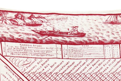 Lot 30 - A rare Peele & Simpson toll handkerchief, 1769