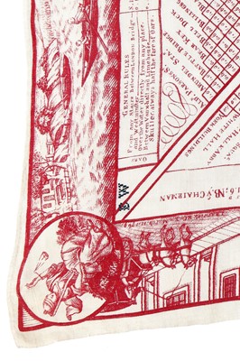 Lot 30 - A rare Peele & Simpson toll handkerchief, 1769