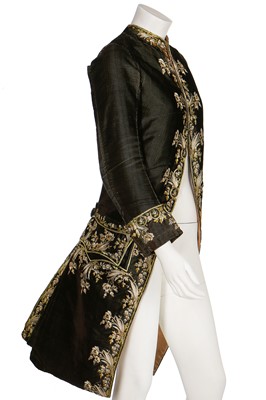 Lot 34 - A gentleman's finely-embroidered tailcoat, 1780s