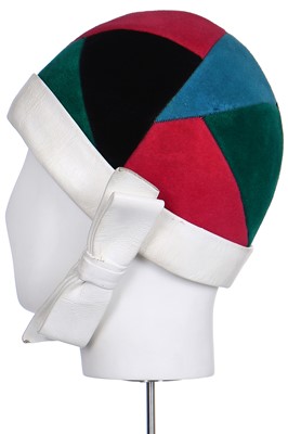 Lot 149 - A rare Yves Saint Laurent 'Mondrian' helmet, 1965