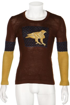 Lot 155 - 'The Ritva Man' - Mike Ross,  an Elizabeth Frink designed 'Eagle' sweater, 1971