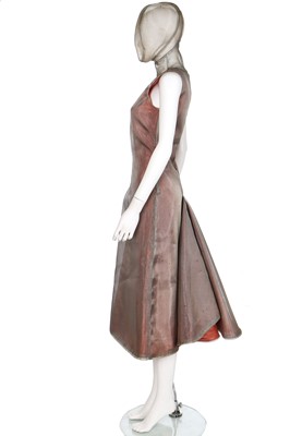 Lot 233 - A rare Alexander McQueen silver gauze 'Armour' dress, probably a prototype, 'The Hunger' collection, Spring-Summer 1996