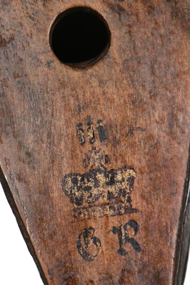 Lot 31 - A rare pair of wig-powder bellows bearing the cypher of King George III, circa 1775