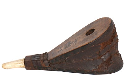 Lot 31 - A rare pair of wig-powder bellows bearing the cypher of King George III, circa 1775