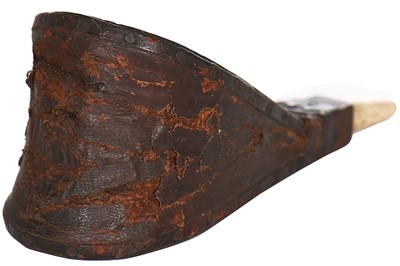 Lot 31 - A rare pair of wig-powder bellows bearing the cypher of King George III, circa 1775