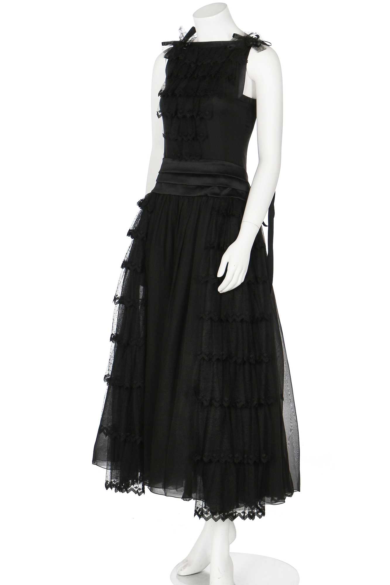 Lot 14 - A Chanel black silk and spandex blend dress,  Spring-Summer 1999