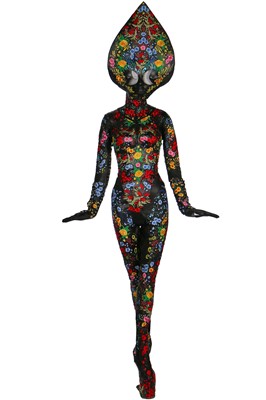 Lot 296 - A Lady Gaga-worn 'Floral Alien' leather ensemble by Karina Akopyan, 2017