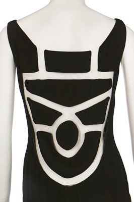 Lot 212 - A Sybilla black crêpe dress with cutaway back, Spring-Summer 1991