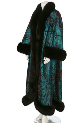 Lot 156 - A Carven iridescent lamé evening coat, 1960s