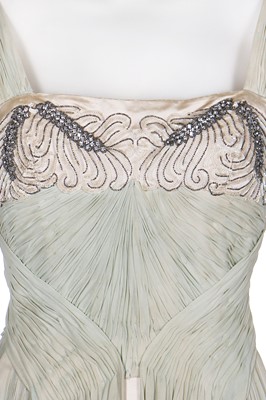Lot 93 - A Carven couture draped chiffon evening gown, early 1950s