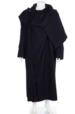 Lot 269 - An Issey Miyake navy wool cape/coat, 1983