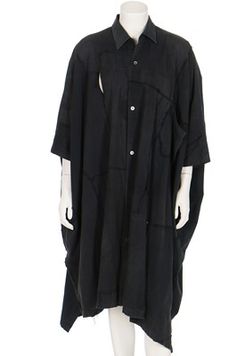 Lot 268 - A rare and early Rei Kawakubo/Comme des Garçons  distressed-effect shirt-dress, probably Spring-Summer, 1983