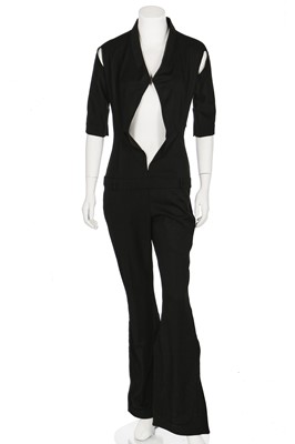 Lot 237 - An Alexander McQueen black cotton jumpsuit, 'The Eye' collection, Spring-Summer 2000