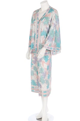 Lot 124 - A Pucci printed jersey two-piece ensemble in pastel shades, 1970s
