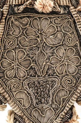 Lot 69 - A metal thread embroidered purse, early 17th...