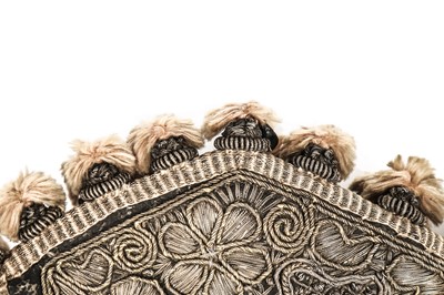 Lot 69 - A metal thread embroidered purse, early 17th...