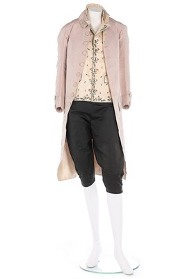 Lot 81 - A gentleman's pink silk coat, circa 1780, with...