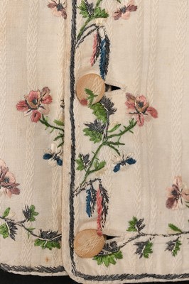 Lot 81 - A gentleman's pink silk coat, circa 1780, with...