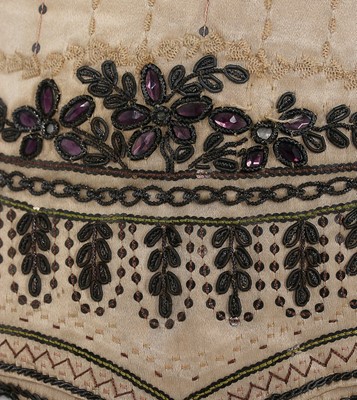 Lot 82 - A gentleman's embroidered ivory satin...