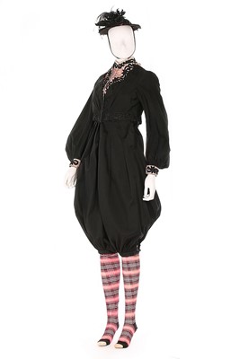 Lot 95 - A pair of rare black cotton bicycling bloomers,...