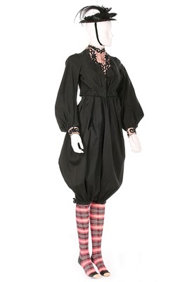 Lot 95 - A pair of rare black cotton bicycling bloomers,...