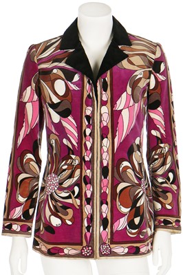 Lot 122 - An Emilio Pucci printed velvet jacket, late 1960s