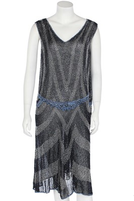 Lot 49 - A good beaded muslin flapper dress, circa 1925