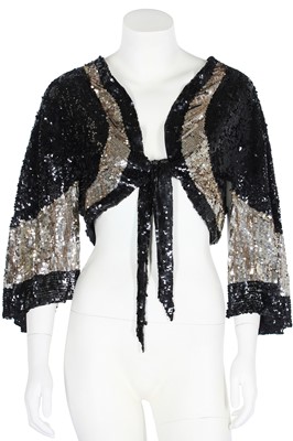 Lot 64 - Three good sequinned evening capelets, 1930s