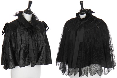 Lot 9 - A group of mainly black clothing, 1890s-circa 1900
