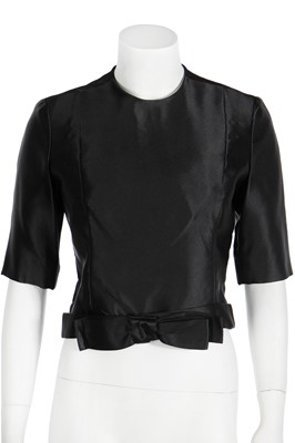 Lot 106 - A Marc Bohan for Dior couture black satin bodice, Autumn-Winter 1964