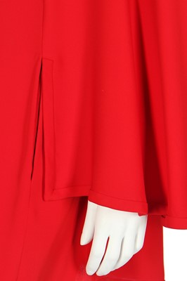 Lot 149 - A Valentino Garavani couture red crêpe ensemble, probably 1970s