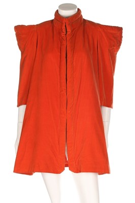 Lot 118 - A Jeanne Lanvin couture orange velvet jacket,...