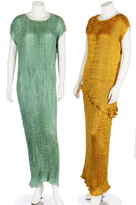 Lot 210 - A Venetia Studium for Fortuny 'Delphos' gown of pleated duck-egg-blue silk, modern