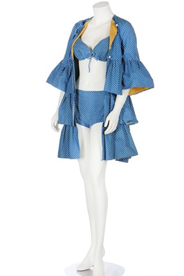 Lot 108 - A Bob Cunningham of California polka-dot cotton swim ensemble, 1960s