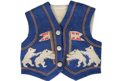 Lot 76 - A child's embroidered waistcoat, French, 1930s