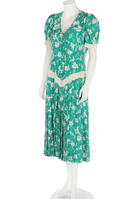 Lot 342 - A Lindka Cierach bespoke silk damask dress, worn by Sarah Ferguson, Duchess of York, 1986